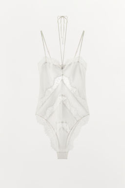 BODY SEDA ENCAJE / Crudo claro - Zara фото 5