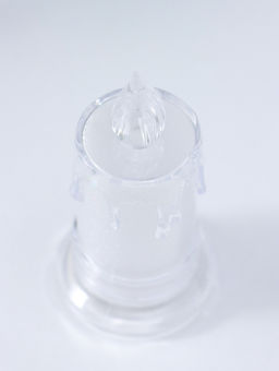 Цена за 4 шт. Светодиодная свеча LED - ночник RISALUX «С подтёками», 3×LR41, прозрачный, 3.5×3.5×7.2 см