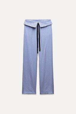 STRIPED TROUSERS WITH TURN-DOWN WAIST - Zara фото 3