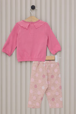 K_z Bebek Pembe Yaka Detayl_ 2li Pijama Tak_m_