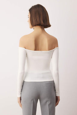 Siyah Fitted/Vucuda Oturan Aksesuar Detayl? Esnek Orme Bluz TWOAW26BZ00356 - Trendyolmilla фото 10