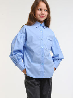 Рубашка для девочек - Синий мир фото 3