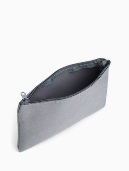 Цена за 3 шт. Косметичка-пенал на молнии, плоская, маленькая, серая - Simaland фото 3