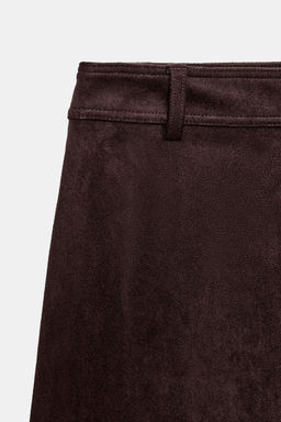 FALDA CAPA EFECTO ANTE / Marr?n chocolate - Zara фото 6
