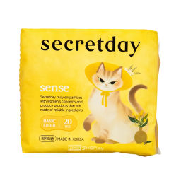 Ультратонкие дышащие ежедневные прокладки SecretDay Sense 15 см (20 шт), Корея Акция