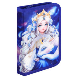 Пенал школьный Феникс+, арт.65667/ 24 ПРИНЦЕССА С ДРАКОНОМ (без наполнения, 13.3x20x3.5 см, полиэсте