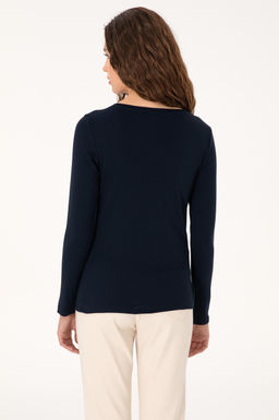 Kad_n Lacivert Basic Sweatshirt Sepette S_rpriz _ndirim - U.s. polo assn фото 5