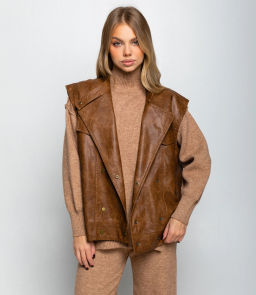 Жилет #КТ6366, коричневый