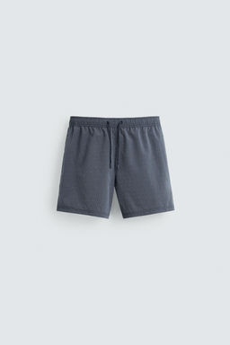 STRIPED MID-LENGTH SWIMMING TRUNKS - Zara фото 6