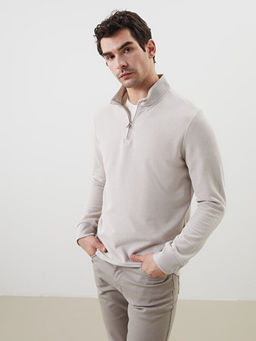 Dik Yaka Erkek Sweatshirt