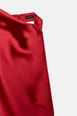 LONG SATIN HALTER DRESS - Zara фото 7