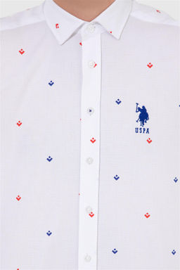Мужская синяя рубашка с длинным рукавом - U.s. polo assn фото 6