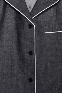 ZW COLLECTION DENIM SHIRT WITH TRIMS - Zara фото 4