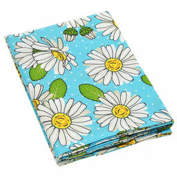 Скатерть 240х145см "Душистая ромашка, вид 4", длина стола до 200см, на 10-12 персон, рогожка (хлопок 100%) 171г/м2, упаковка классическая, пакет ПВХ 25х41см, "Домашняя мода" (Россия)