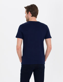 Lacivert Slim Fit Basic Ti__rt