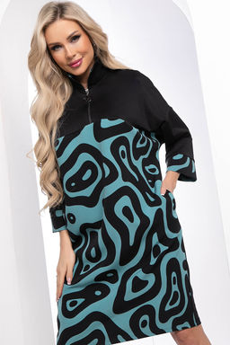 Платье Эксклюзив (бирюза/черное) П8328 - Lt collection фото 10