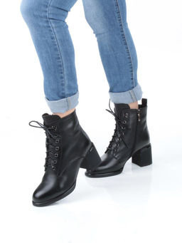 04-M3-2274 BLACK Ботинки зимние женские (натуральная кожа, натуральный мех) - Фабричный китай фото 2