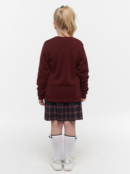 Жакет для девочек 193-7105. 1096 бордо