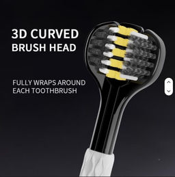 3-сторонняя зубная щетка OralGos со спиральной зауженной мягкой щетиной и изогнутой 3D-головкой, удобное Очищение рта на 360 градусов