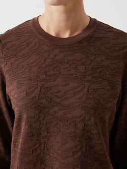 Bisiklet Yaka Desenli Kad?n Triko Kazak