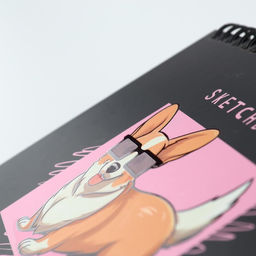 Скетчбук в твердой обложке на гребне А5, 80 л. 100 г/м Корги - Artfox фото 4
