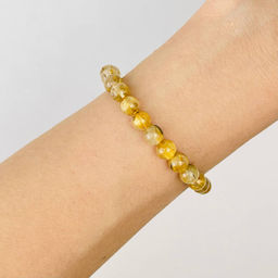 Браслет из Рутилового кварца с включением Титана 17,5 см