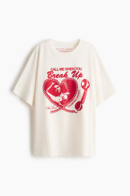 Camiseta oversize con motivo estampado