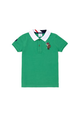 Зеленая базовая футболка для мальчика - U.s. polo assn фото 5