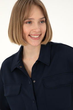 Женская темно-синяя трикотажная рубашка Неожиданная скидка в корзине - U.s. polo assn фото 10