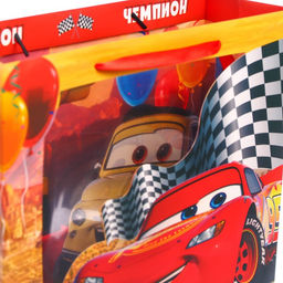 Пакет подарочный, 31×26×11 см, упаковка, Тачки