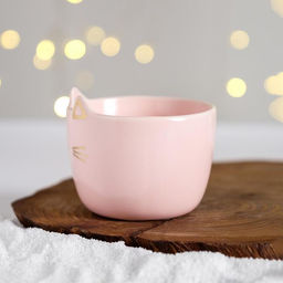 Чайная пара Мяу: кружка 200 мл, блюдце 18?11 см, ложка