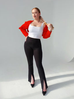 Брюки женские с разрезом