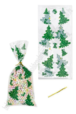 Пакеты фасовочные с рисунком "Елочки" 12,5*27 см (50 шт) SF-7824