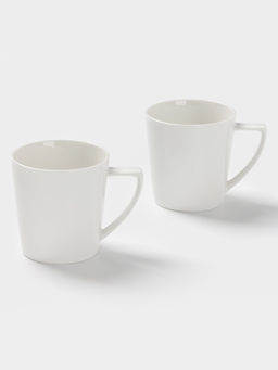 Кружки MagistroWhite Snow, набор 2 шт., 340 мл, фарфор, белые