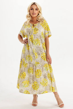 Платье штапель 6147/01/Бежевый