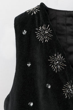 BEADED VELVET WAISTCOAT - Zara фото 3