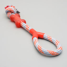 Игрушка тренировочная канатная с косточкой, до 120 г, до 40 см, микс цветов - Пижон фото 2