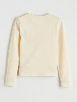 Bisiklet Yaka K?z ?ocuk Nak??l? Ti??rt