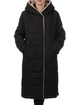 M-9115 BLACK Пальто зимнее женское (верблюжья шерсть)