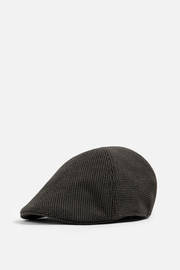 HOUNDSTOOTH TEXTURED BERET