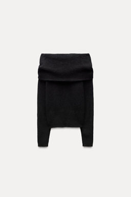 ALPACA OFF-THE-SHOULDER KNIT SWEATER - Zara фото 4