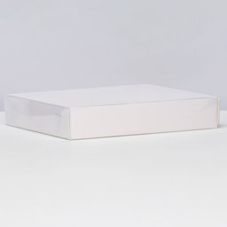 Цена за 5 шт. Коробочка сборная с прозрачной крышкой 16×13×3 см, белая