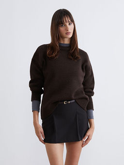 Bisiklet Yaka Kad?n Triko Kazak