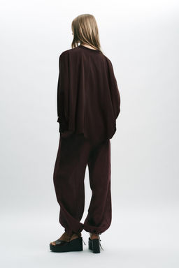 SATIN BLOUSE WITH CAPE SLEEVES - Zara фото 4