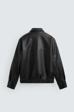 LEATHER EFFECT BOMBER JACKET - Zara фото 8
