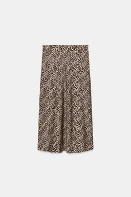 FALDA MIDI SATINADA / Leopardo / Tostado - Zara фото 6