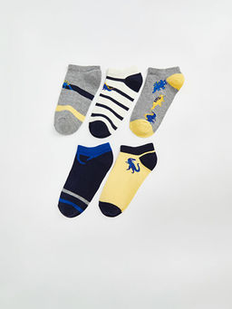 Desenli Erkek ?ocuk Patik ?orap 5li