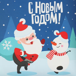 Цена за 5 шт. Коробка для кондитерских изделий с пластиковой крышкой С Новым годом!, 21?21?3 см