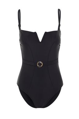 TRENDYOLMILLA Siyah Kemerli Straplez Regular Mayo TBESS21MA0134 фото 16