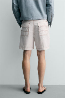 BERMUDA WIDE FIT PLIEGUES / Blanco roto - Zara фото 3
